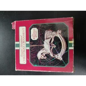 Genuine Silverplated Rocking Horse Christmas Ornament